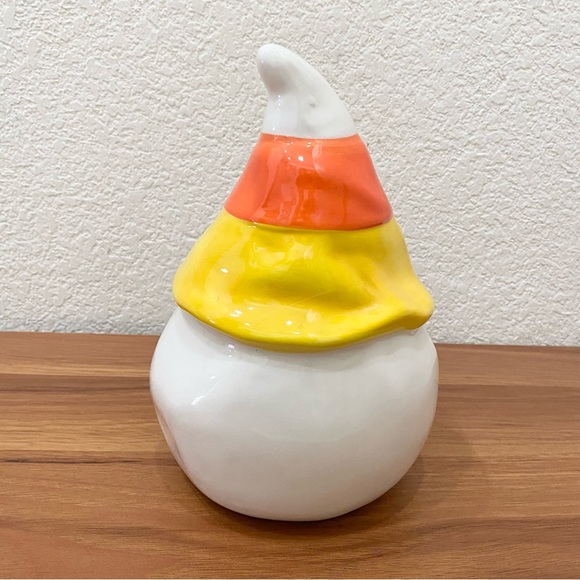 RAE DUNN Candy Corn Gnome Ceramic Halloween Figurine Thanksgiving Fall Decor - Picture 6 of 13